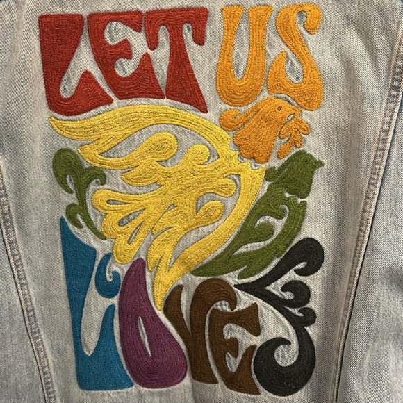 LEVIS Embroidered Unisex Pride Liberation Truckers Jacket, Extra Large XL - Picture 3 of 12